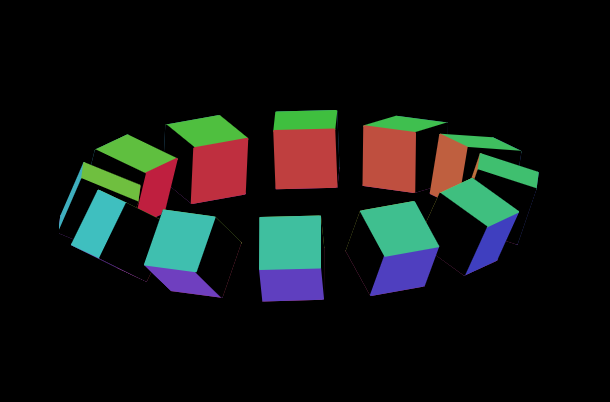How to Make Circular Square Flip Animation in HTML5 Canvas 3D