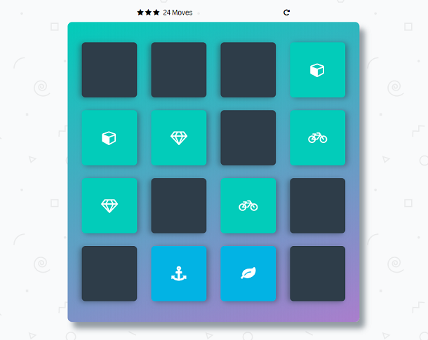 How JQuery and HTML5 Implement the 16-Squares Flop Elimination Game