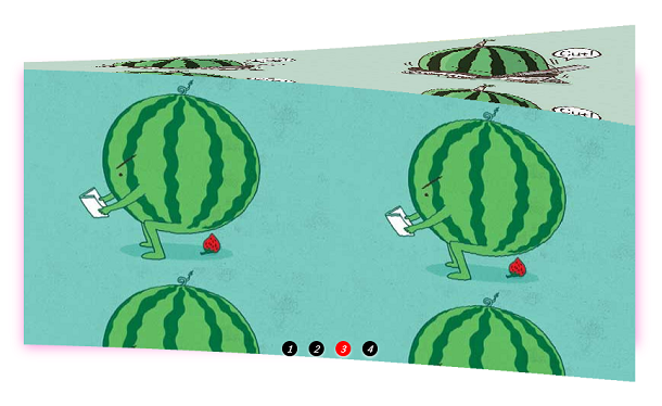 How JS/CSS3 realizes 3D wave effect picture switching animation