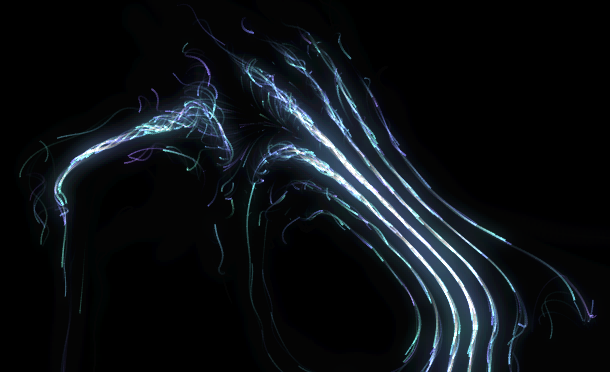 How to implement HTML5 Canvas glowing fluid particle animation
