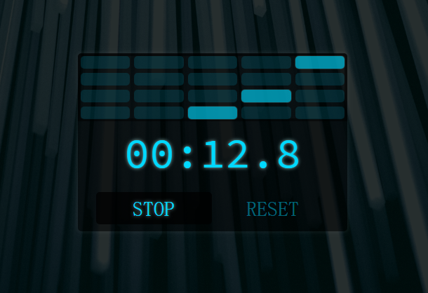 HTML5/CSS3 Implementation of Binary Digital Clock Animation